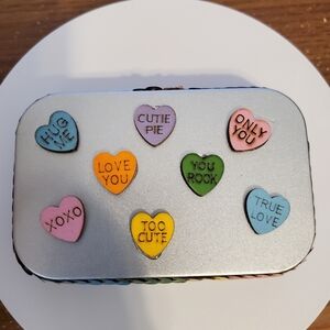 Heart-Shaped Decorated Bracelet Tin